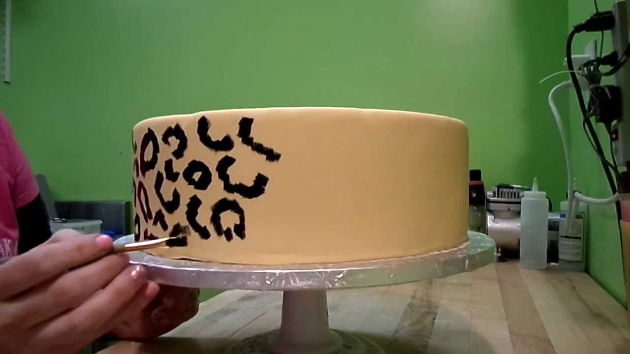 Cheetah Painted Cake Tutorial Part 1 Animal Print Cake Cheetah Cakes Cheetah Birthday Cakes [ 720 x 1280 Pixel ]