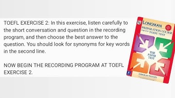 Longman TOEFL Exercise Skill 2 Listening