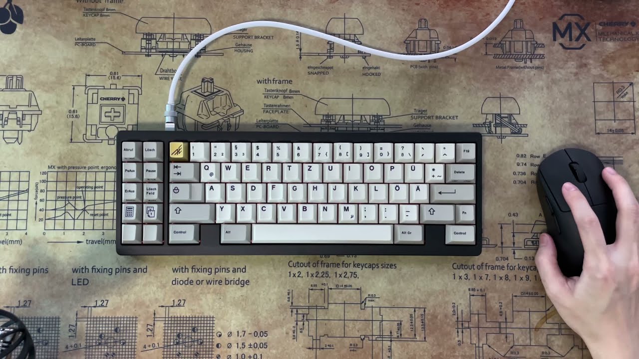 Jubi by Ion Keyboards with Cherry top H1 and Alu plate sound test