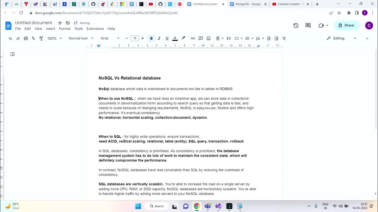 What is difference between NoSql and Relational database ? - YouTube
