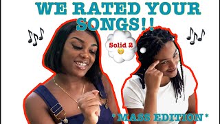 We Rated Your Songs!! Ft. My lil sister