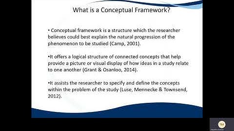 Theoretical and Conceptual Frameworks in Research