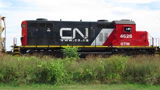 CN's GTW 4626 rolls forwards, then backwards to the local train near the Harborlite plant.