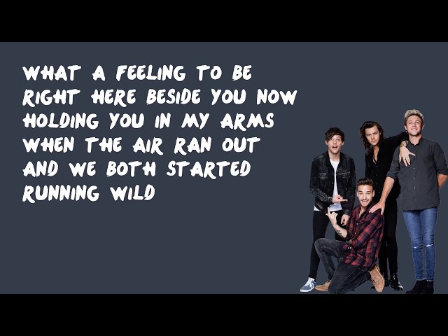 What a Feeling - One Direction (Lyrics) class=
