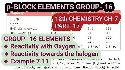 12th Chemistry Ch-7||Part-17||Reaction of Group-16 Elements with Oxygen & Halogen||Study with Farru