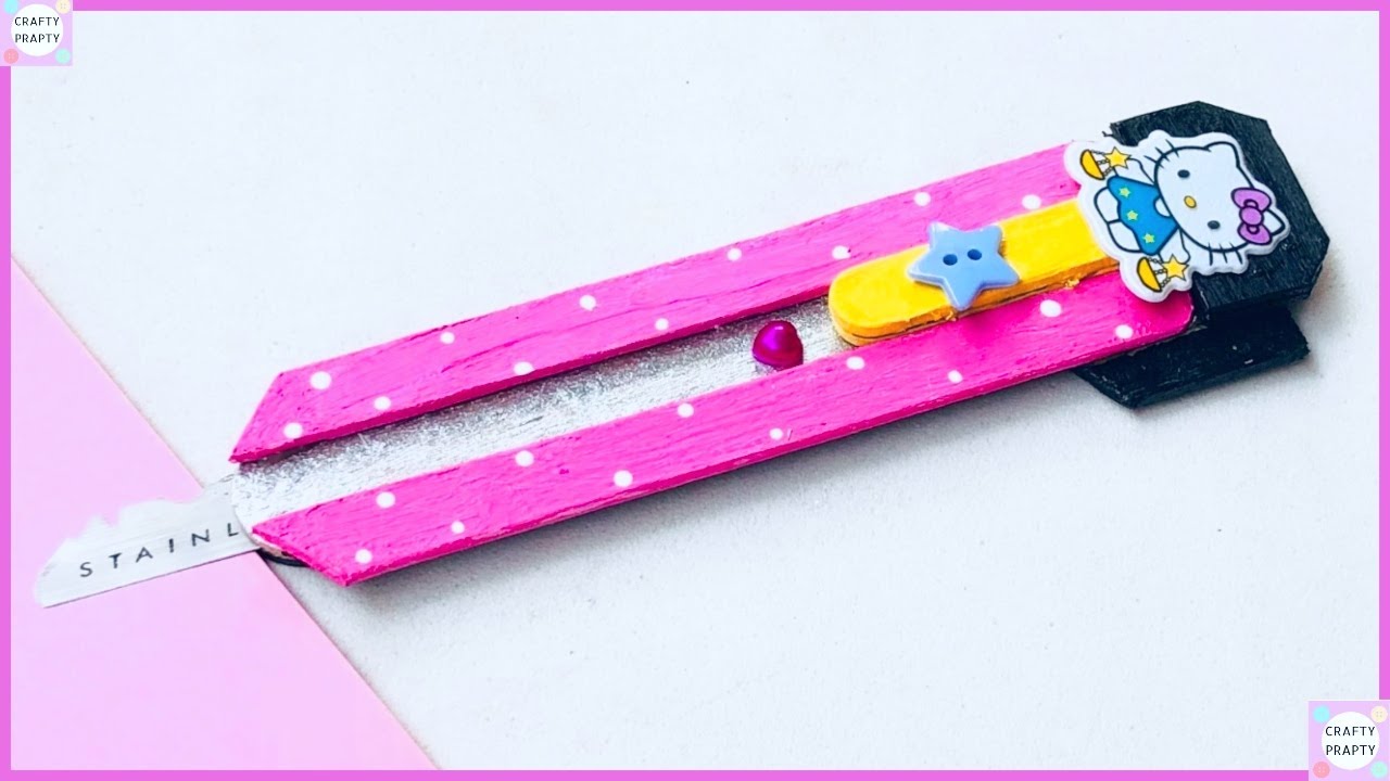 DIY ruler paper cutter / Handmade paper cutter / Diy paper cutter with ruler