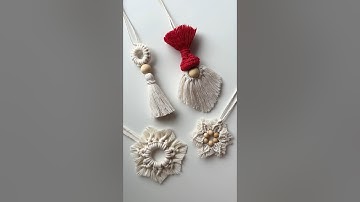 DIY Christmas Decorations | Macrame Christmas Ornaments | Learn to make Macrame Gnome and Snowflake