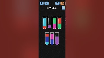 Water Color Sort Level 255 Walkthrough Solution iOS/Android