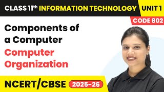Components of a Computer - Computer Organization | Class 11 IT Unit 1 (Code 802) Part B | CBSE 2025