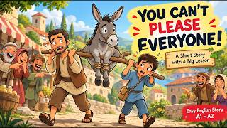 The Man, His Son, and the Donkey | Easy English Story A1-A2