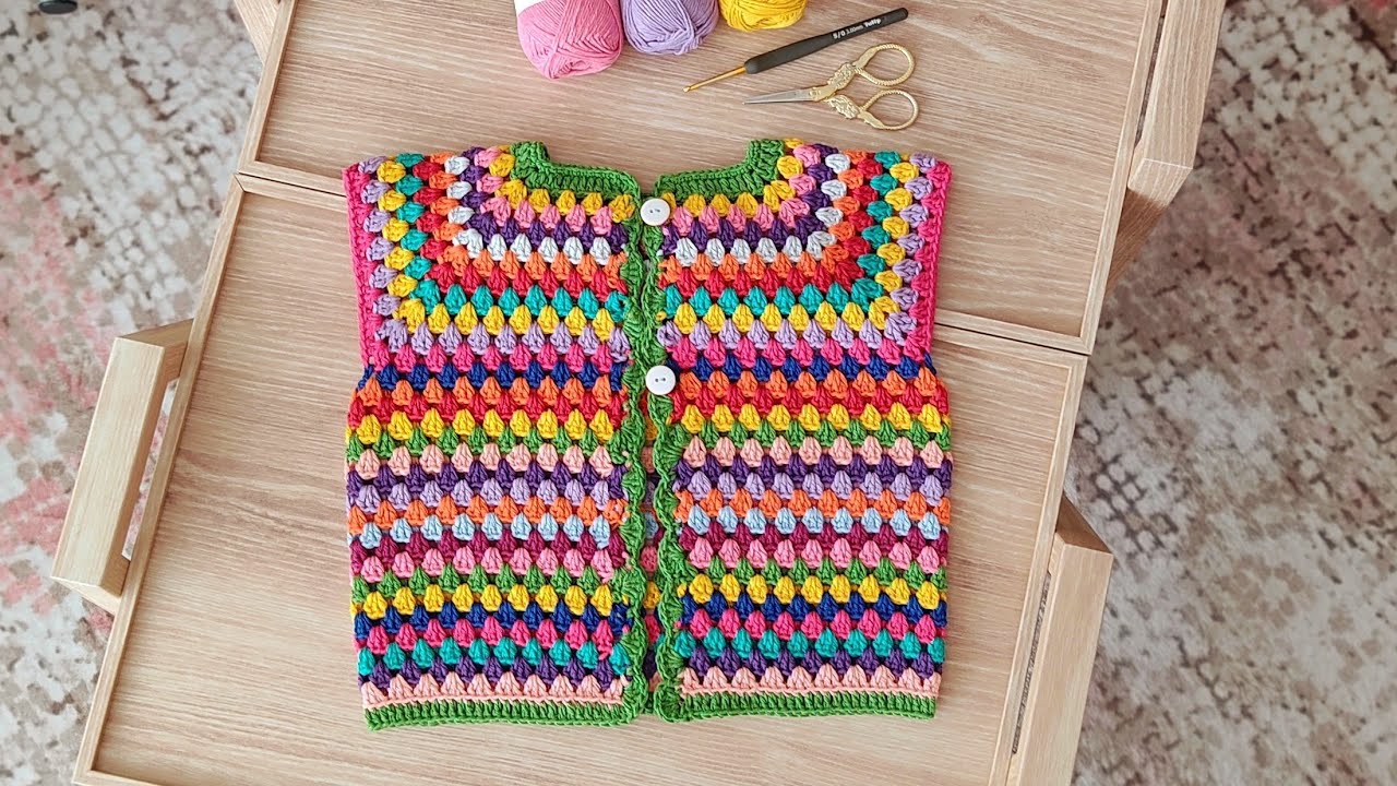 EASY CROCHET💯Bu tarife bayılacaksınız 💯✅ÇOK KOLAY VE ŞIK BİR YELEK ÖRELİM ♥️ Kolay Örgü Yelek Yapımı