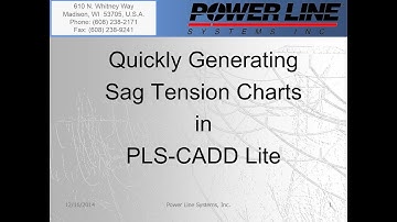 PLS-CADD/Lite for Sag-Tension