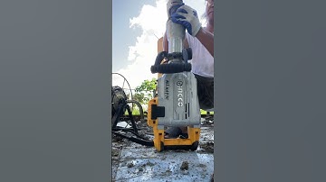 setting up a demolition hammer drill