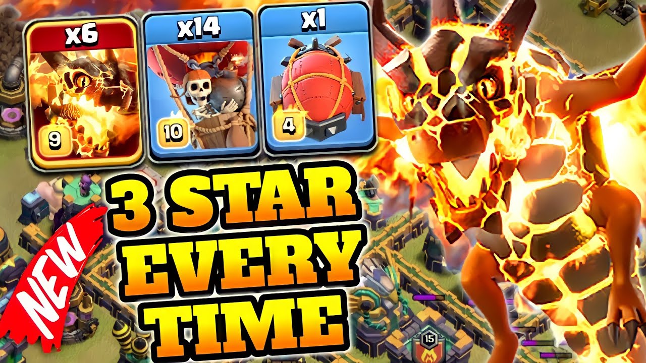 New Super Dragon Attack Strategy Are Over Power!! 6 Super Dragon + 14 Balloon - Th14 Attack Strategy