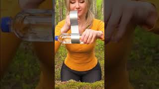 🌲 Solo Forest Camping Survival Tricks 🔥 | Fire Making & Emergency Arm Support | #Shorts