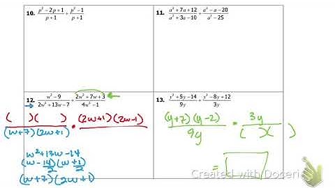 HW#3: Dividing Rational Expressions