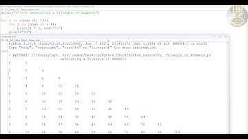 How to create Triangle of Numbers using Nested For Loop in Python