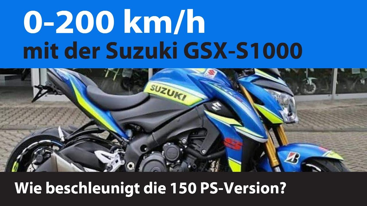 0200 km/h Suzuki GSXS1000 YouTube