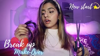 ASMR HE BROKE UP Complete Makeover After Breakup Haircut Makeup Comforting HINDI ASMR Roleplay