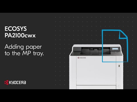 Kyocera PA2100cwx adding paper to the multipurpose tray