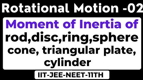 Moment of inertia of rod,disc,sphere,cone,triangular plate,cylinder | Moi of different shapes | JEE