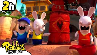 Let the Rabbidbowl Begins! | RABBIDS INVASION | 2H New compilation | Cartoon for Kids