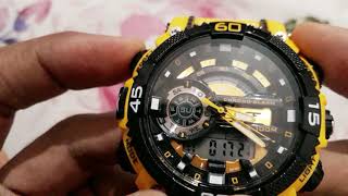 Details Stopwatch Lap and Split time  in Sonata Fibre (SF) NM7707PP05 / NL77070PP05 digital watch Guide
