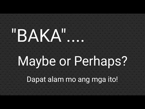 What Is Baka In Tagalog