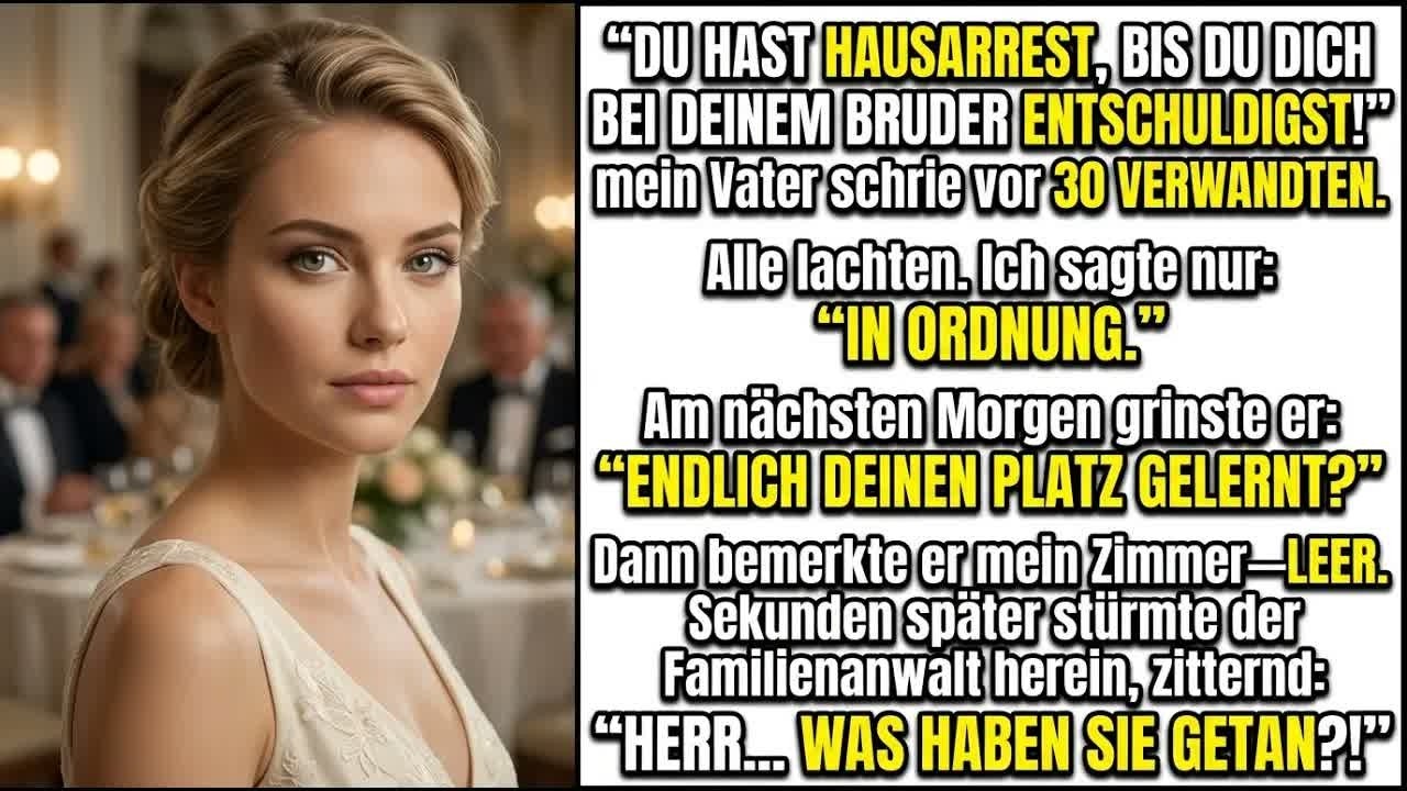 An Thanksgiving stand mein Vater vor 28 Verwandten auf, zeigte mit dem Finger auf mich und befahl mir, auf mein Zimmer zu gehen – wie einem Kind. „Du hast Hausarrest, bis du dich bei deinem Bruder...