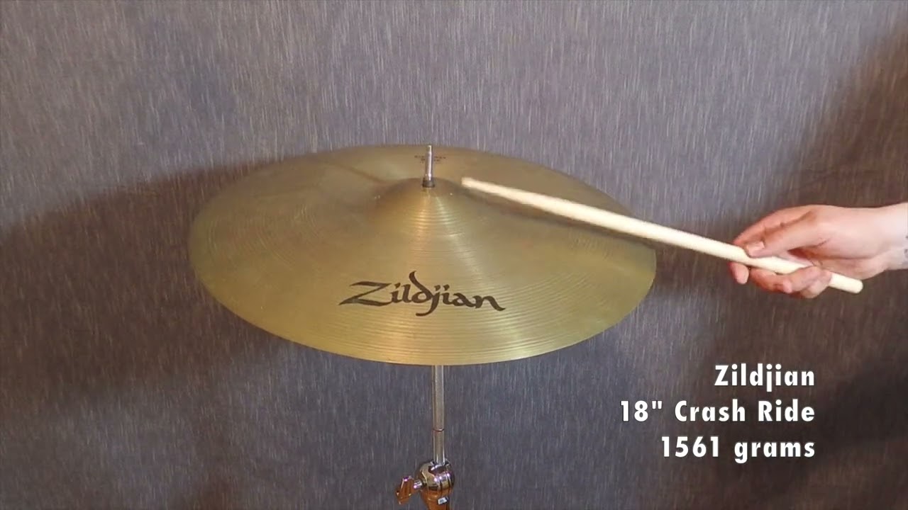 Zildjian 18 inch A Crash Ride Cymbal 1561 grams -DEMO VIDEO