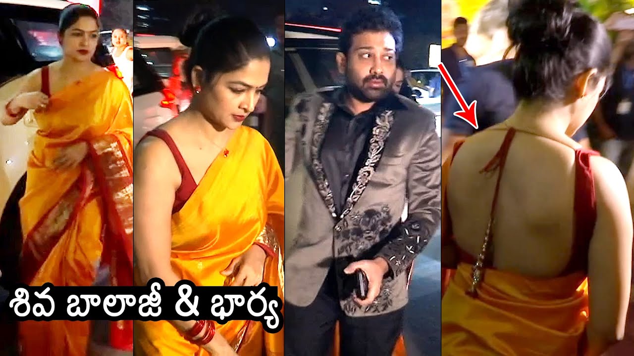 Siva Balaji And Wife Madhumitha Visuals At Manchu Manoj And Mounika