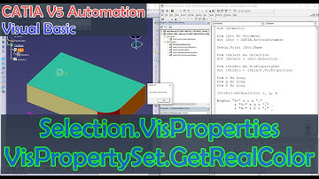 CATIA V5 Automation Visual Basic - Get Selected Item Color