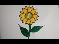 How to Draw Sunflower Step by Step|Sunflower Drawing|Easy Sunflower Drawing|How to Draw Sunflower🌻||