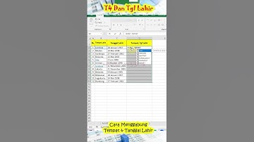 Begini Cara Menggabung Tempat & Tanggal Lahir di Excel  #belajarexcel  #tipsexcel