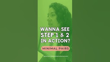 Steps 1 & 2 of minimal pairs therapy made easy!