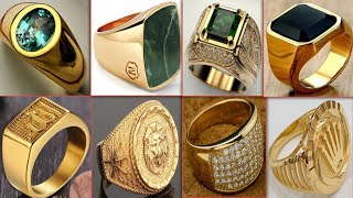 Latest Gold Rings Designs For Men | Gents Gemstone Gold Rings | Stylish Gold Rings
