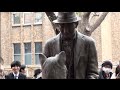Unveiling of statue depicting Hachi and his owner Unveiling of statue depicting Hachi and his owner
