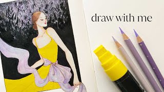 Fashion Illustration W Color Pencils Jumbo Markers