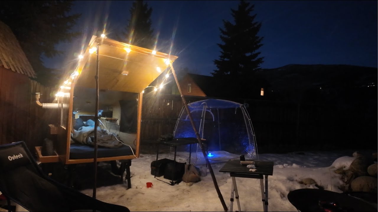 HIGH-ALTITUDE 🏔️  Backyard Camping in the BIKE CABIN At 8750 Feet With My Dog