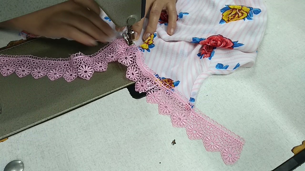 @Dicas de acabamento de costura, ✂️🧷@com renda.🎽