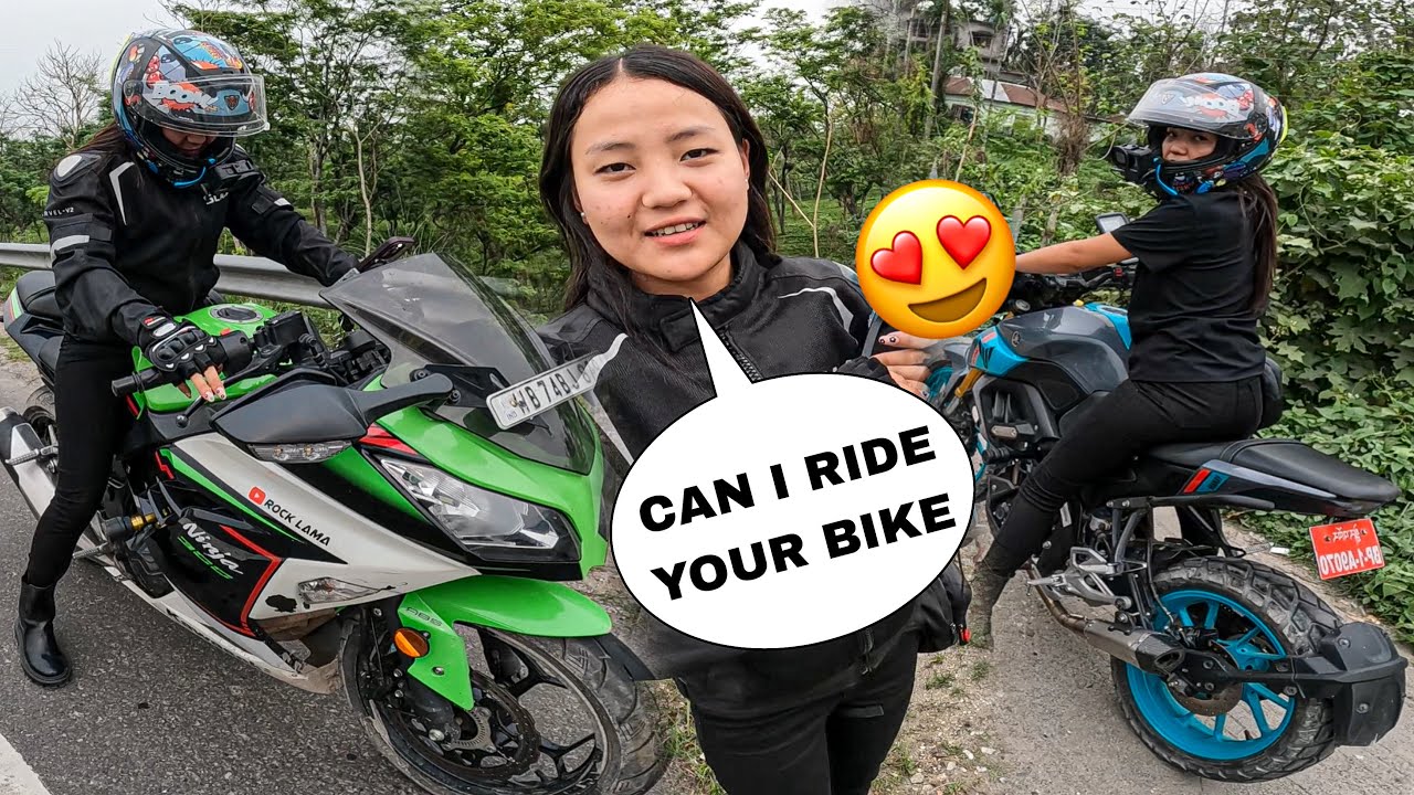 Stranger Bhutan Female Rider Wants To Ride My Bike 😍 ​⁠​⁠@rocklama