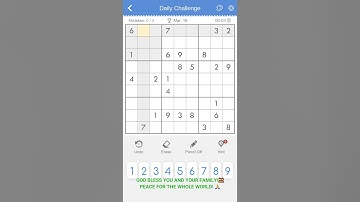 16 MAR 2020 - SUDOKU DAILY CHALLENGE