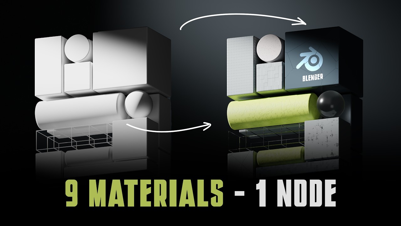 9 Procedural materials with 1 Texture Node | Blender 4.1 - YouTube