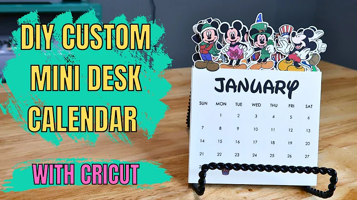 Custom DIY mini stackable Desk Calendar with Cricut