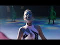 Woman throat slit during ice skating in movie play