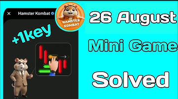 26 August Mini Game Puzzle In Hamster Kombat ( 100% Solved ) 🎉❤️