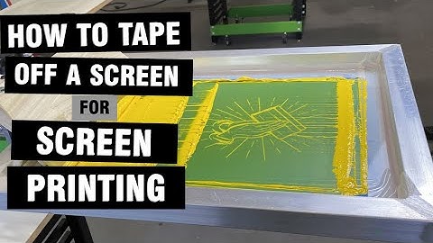 How to Tape Screens for Screen Printing