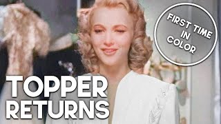 Topper Returns | COLORIZED | Classic Romantic Movie | Mystery Film