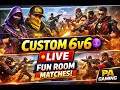 FREE FIRE LIVE 🔴 Custom 6v6 Room Match 😈 | Fun Room Matches | PA GAMING