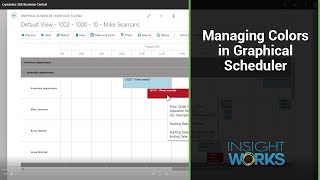 Graphical Scheduler - Managing Colors